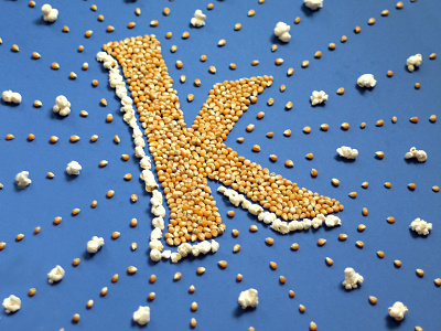 K — 36 Days of Type 36 days of type blue k kernel lettering popcorn tactile typography type typography