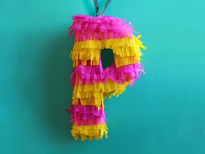 P — Piñata 36 days of type craft lettering mexico p paper papercraft party physical type pinata tactile typography type typography