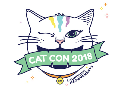 Cat Paw-trait adobe illustrator banner cat catcon con cute event illustration illustrator kitty limited palette pastel pastels pun puns vector