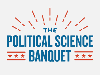 Political Science Banquet Branding adobe illustrator banquet branding campaign design dinner logo political politics science simple type typography vector