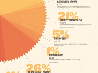 Infographic — Budget Breakdown adobe illustrator budget chart charts college color scheme design illustrator infographic information information design math type typography university