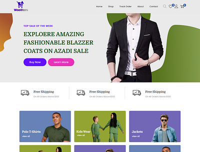 E-Commerce Website design e commerwese landing page ecommerce landing page ui ux