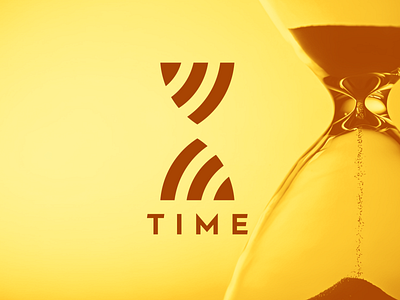 Time never stops branding glass graphic design hourglass logo sand of time time