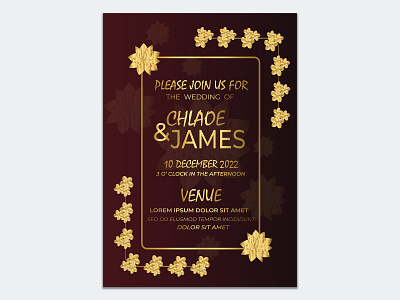 Wedding Card Template creative design design graphic design illustration illustrator invitation card photoshop wedding card