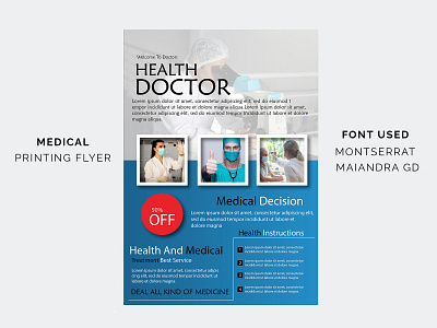 Medical Printing Flyer creative design design flyer flyer design illustrator photoshop print a4 flyer design vector
