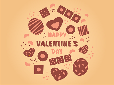 Valentine's Day Chocolates design illustration vector