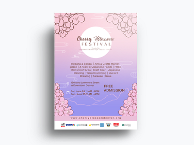 Cherry Blossom Festival Flyer design graphic design
