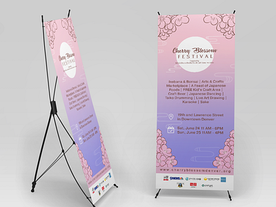 Cherry Blossom Festival X-Banner design graphic design