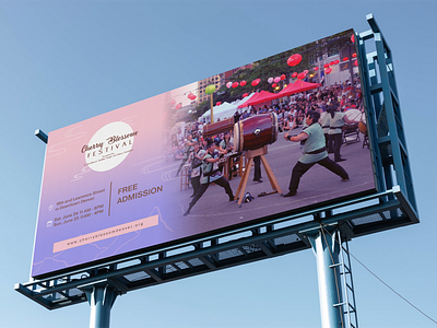 Cherry Blossom Festival Billboard design graphic design