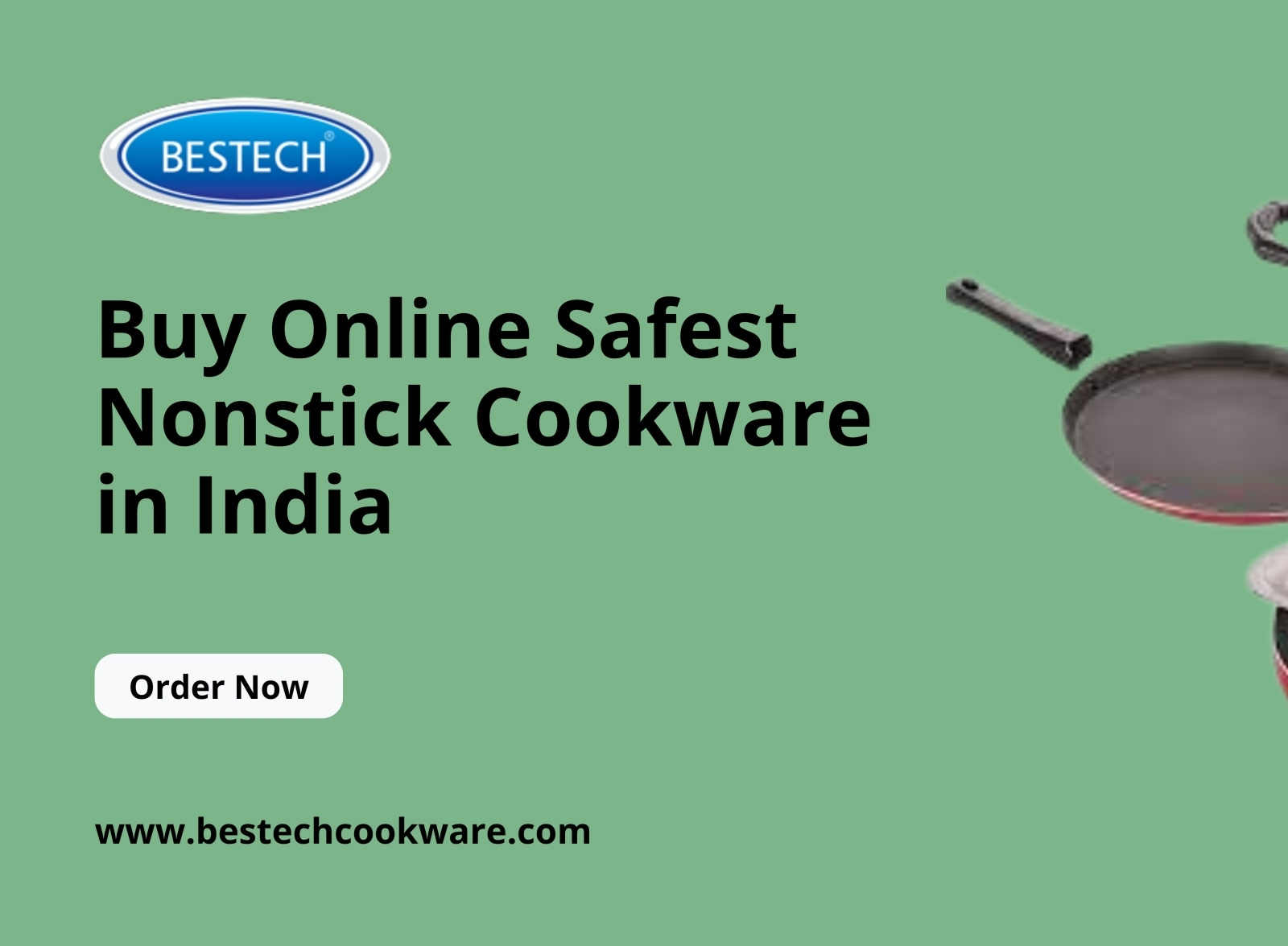 Buy Online Safest Nonstick Cookware in India by Bestech Cookware on