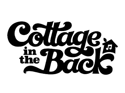 Cottage In The Back Dribble curves design flourishes lettering logo music