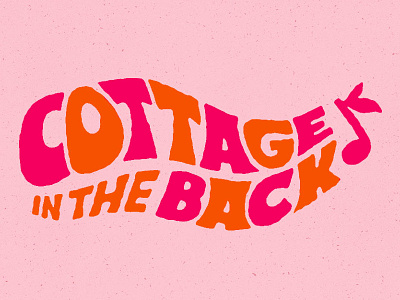 Cottage In The Back Logo groovy logo music sixties venue