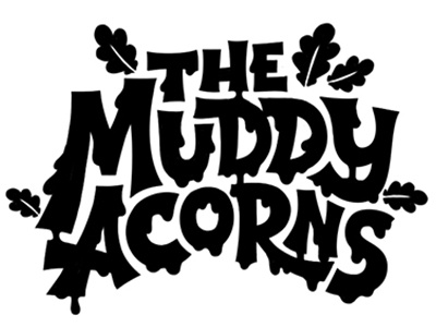 The Muddy Acorns 5 lettering mud run muddy tshirt