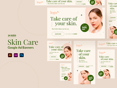 Skin Care Web Ad Banners