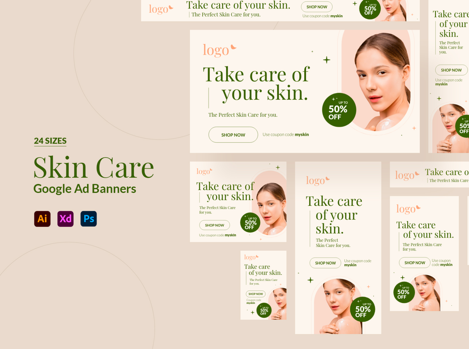 Skin Care Web Ad Banners by Design Bite on Dribbble