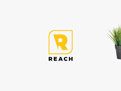 REACH - Letter R Logo brand branding brandlogo graphic design identity logo logodesign reach ui uiux yellow