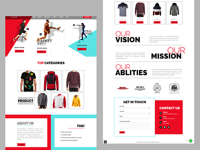 Sports Wear WEBSITE app branding design graphic design illustration logo typography ui ux vector