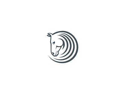 Horse design flat graphic horse horse hair horse head icon illustration logo mark negative space vector