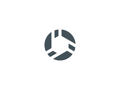 O circle design flat graphic icon logo mark negative space o tech vector