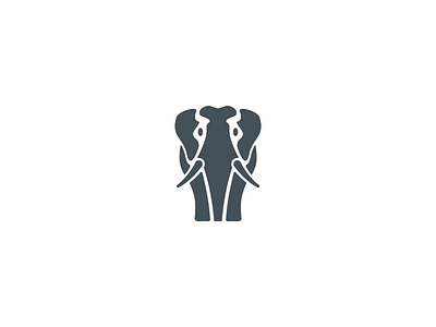 Elepahant design elephant elephant logo flat graphic icon illustration logo mark negative space vector