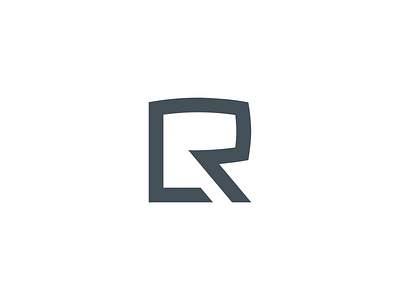 LR branding design flat graphic icon lettermark logo lr logo mark negative space vector