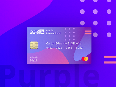 Card Design Porto Seguro 💳 card card credit colors concept design mastercard pattern porto seguro purple shape trend
