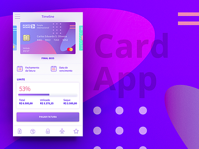 The Concept Card App app card claim credit design digital interface mobile purple ui ux