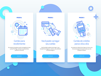 Concept Screen Splash app blue card claim credit design digital interface mobile ui ux