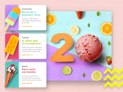 Cards Gebon Ice Cream card claim design digital ice cream interface landing page mobile site ui ux