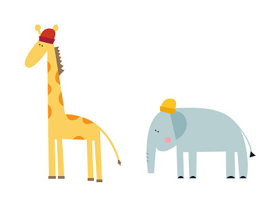 Giraffe + Elephant