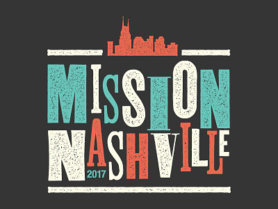 Mission Nashville Final hatch show print letter press logo nashville texture