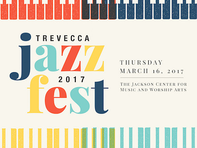 Trevecca Jazz Fest event artwork texture typography