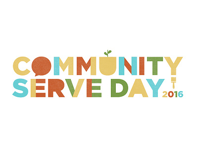 Community Serve Day community logo service typogaphy