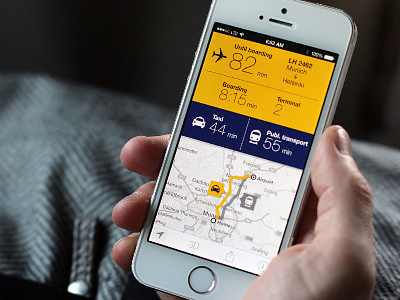Lufthansa Travel Companion airline app branded lbs location map