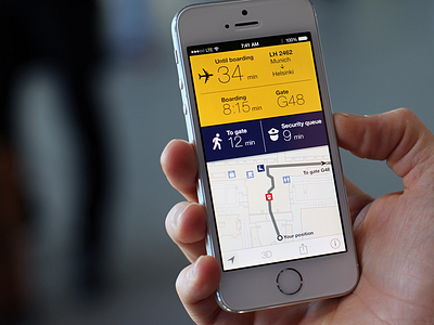 Lufthansa Travel Companion airline app branded indoor lbs location map navigation travel