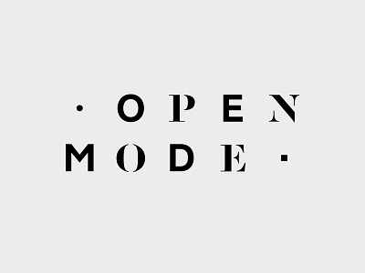 Open Mode brand branding fashion logo logotype sans serif serif stencil stencil typography