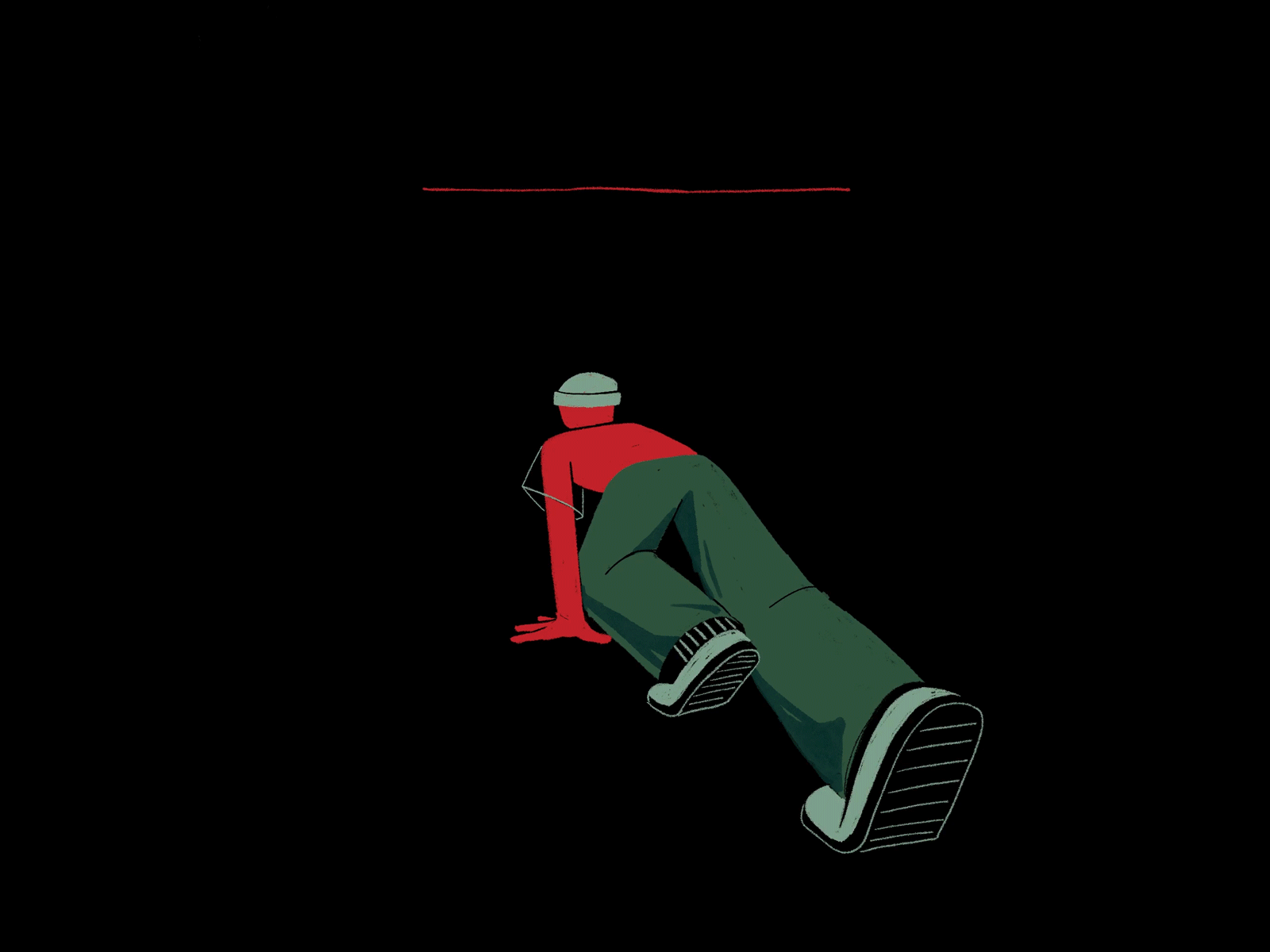 ⚡Parkour Ninja ⚡ 2d animation animation character character animation digital fnd frame by frame hanna rybak illustration ipad pro motion graphics nft nft art nft artist parkour ninja procreate animation withfnd