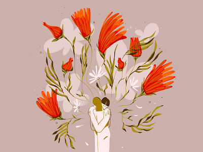 Lovers & Flowers art character character design design digital editorial editorial illustration floral illustration procreate procreate app procreate art