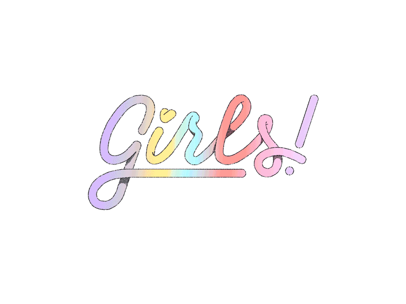 Girls animated typography art character character design design illustration lettering typo typography