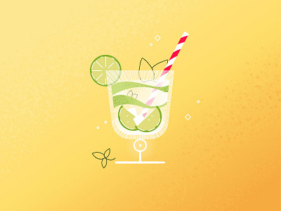 Summer Vibes cocktail illustration mojito motion design motion graphics oflat design summer vibe