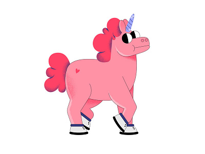 Duke the Unicorn animal character character design illustration unicorn walk cycle