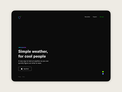 Weather app — Landing page concept (1 of 3)