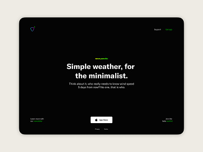 Weather app — Landing page concept (2 of 3)
