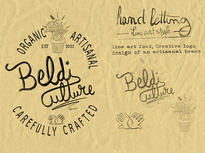 line art vintage logo "Beldi Culture"