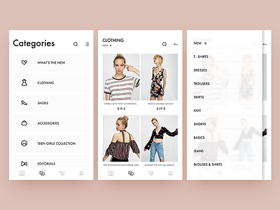 pull&bear  redesign / categories