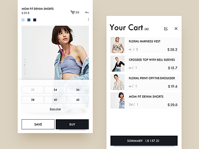 pull&bear  redesign / cart