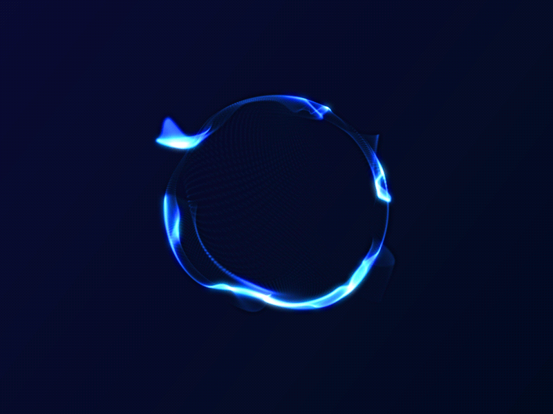 Flowing light animation automatic blue form light particle technology ui