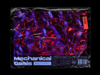Mechanical Oasis 80s black poster poster design retro retrowave synth type typography vibrant vibrant colors