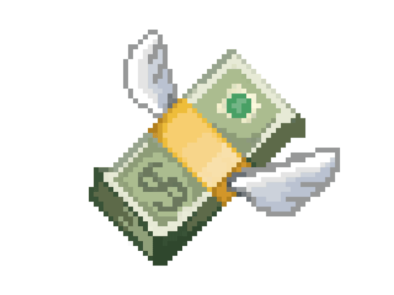 8 Bit Flying Money Gif By Stephanie Liang On Dribbble