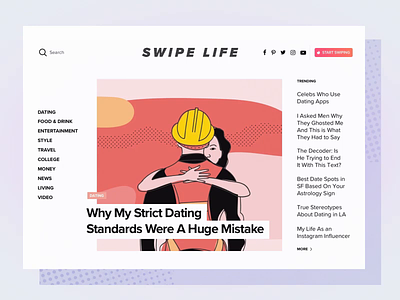 Swipe Life Website lifestyle prototype swipe right tinder webdesign website
